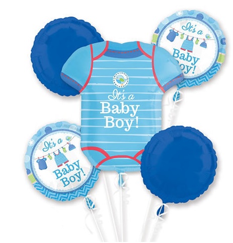 It's A Boy! Romper Balloon Package